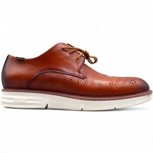 TAFT 365 104Size 10.5 Honey Brown Leather Wingtip Brogue Oxford Shoes No Insoles